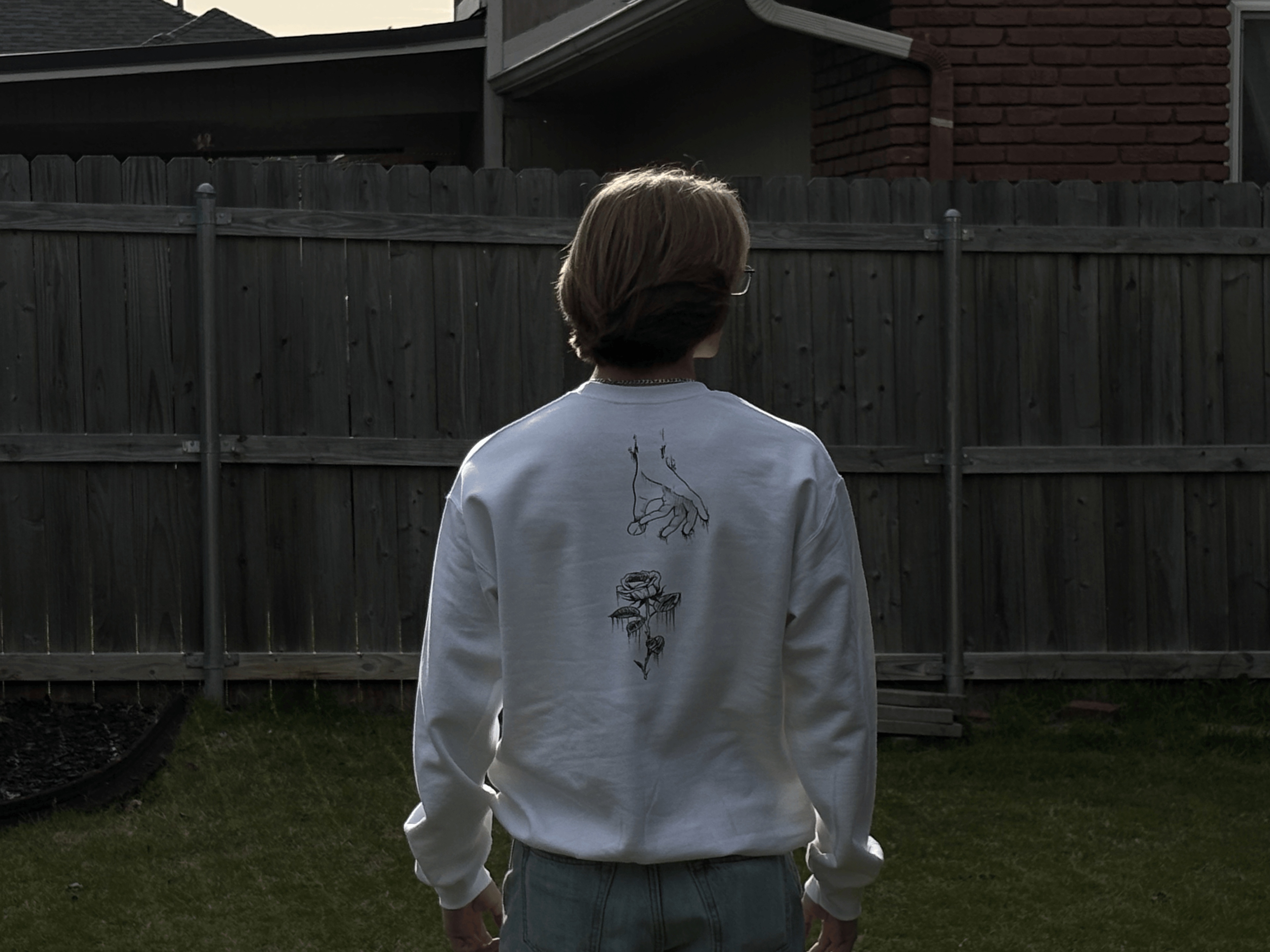 Long sleeve crew neck sweat shirt SA awareness
