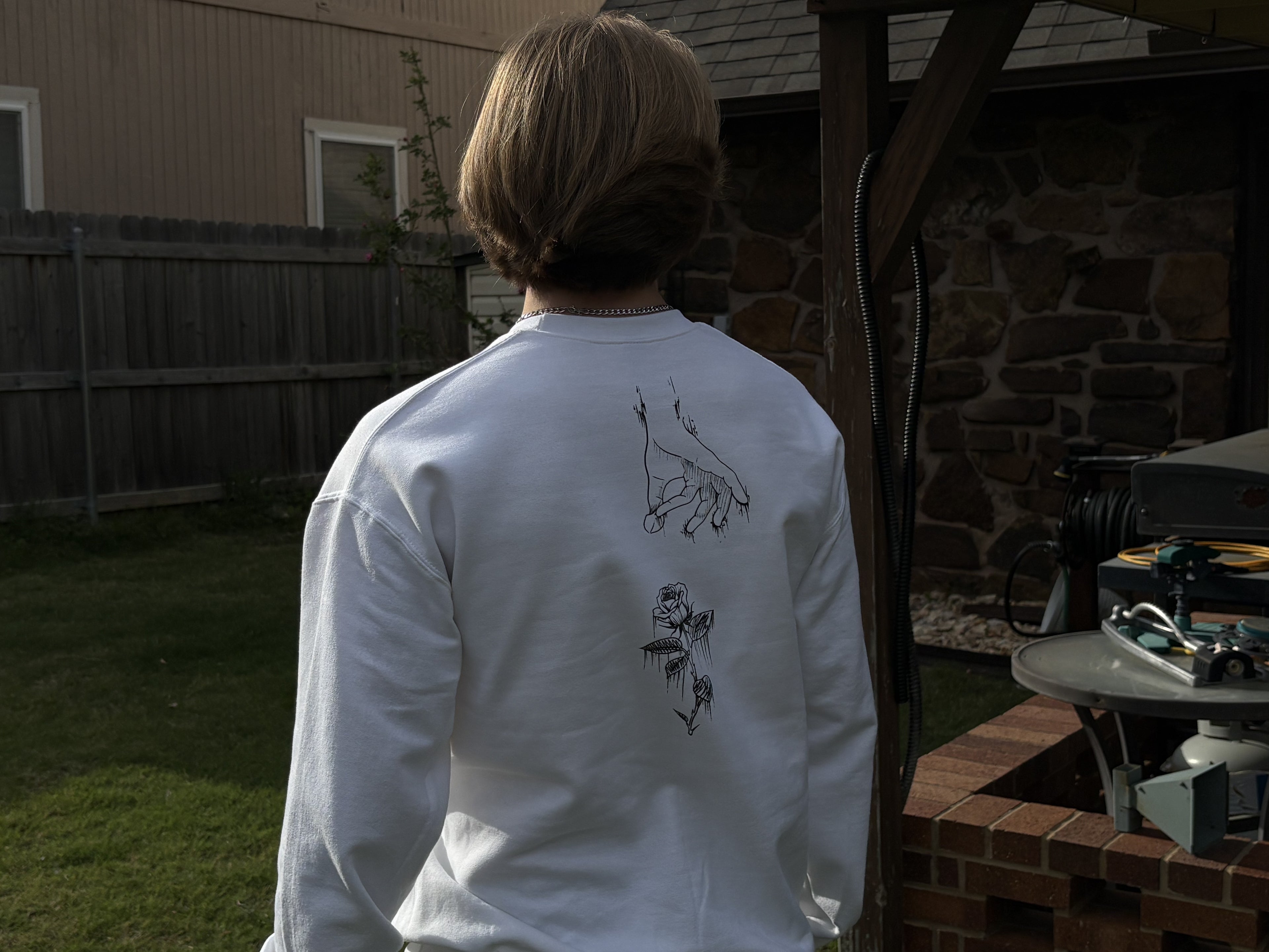 Long sleeve crew neck sweat shirt SA awareness
